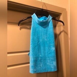 Fabletics NWT Mock Neck Terry Halter top